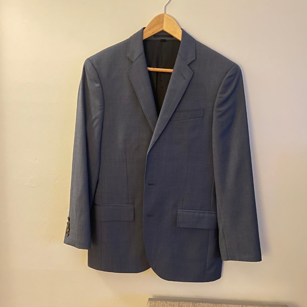 J Crew Ludlow Slim fit Suit Jacket and Pants. Harbor Blue, slight stretch, 36s.